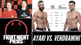 UFC Fight Night Jessin Ayari vs Luigi Vendramini Prediction [upl. by Bernelle]