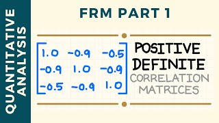 Positive Definite Correlation Matrices  FRM Part 1 Quantitative Analysis [upl. by Howlend275]