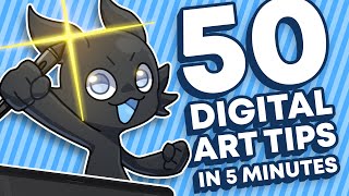 50 Digital Art Tips in 5 Minutes [upl. by Avehsile201]