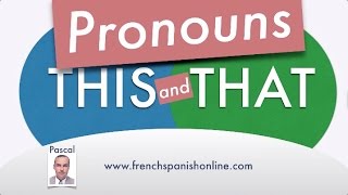 this and that in French Demonstrative pronouns [upl. by Morrison900]