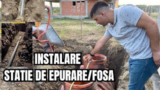 Instalare statie de epurare  fosa septica ecologica [upl. by Wilburn]