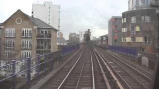 Front view LONDON DLR from Canary Wharf to Tower Gateway 20121223 [upl. by Natasha]