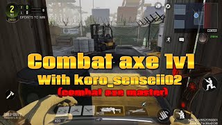 1v1 COMBAT AXE MATCH on codm WITH THE FAMOUS tiktoker korosenseii02 JUST FOR FUN [upl. by Kcarb]