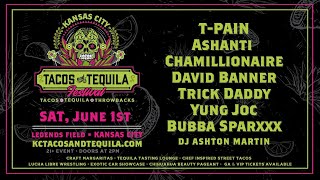 Tacos amp Tequila Festival KC 2024 Announcement  TPain Ashanti Chamillionaire and MORE [upl. by Elocal937]