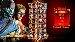 Mortal Kombat 9  Johnny CageSubZero Tag Arcade ladder EXPERT [upl. by Myrilla]