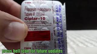 Ciplar 10 mg tablet to control High blood pressure and abnormal Heart Beat [upl. by Notrom368]