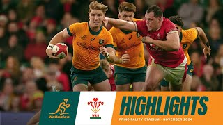 EIGHT TRIES IN CARDIFF  Wallabies v Wales Highlights  November Internationals [upl. by Zeralda]