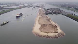 Werkzaamheden Zeesluis IJmuiden Q1 2021  Dronebeelden [upl. by Borrell]