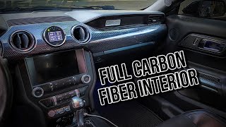 Full ACCELATEC Carbon Fiber Interior Install On My 2016 Mustang GT [upl. by Vinay]