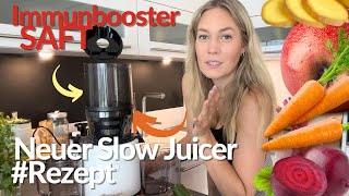 Rezept ImmunboosterSaft und neuer Slow Juicer Entsafter  3 Tage Saftkur [upl. by Enirehs519]