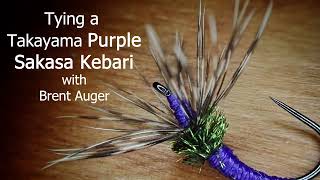 Purple TakayamaSakasa Kebari Tenkara Fly Tying [upl. by Kitti]