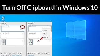 How to Turn Off Clipboard in Windows 10 [upl. by Accem898]