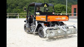 Reitbodenplaner floorcare two in one Kubota RTV 900 2m Arbeitsbreite [upl. by Becca]