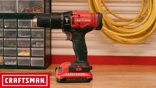 CRAFTSMAN V20 12in Cordless Hammer Drill  Tool Overview [upl. by Haimirej]