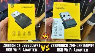 Zebronics USB300WF1WiFi Dongle vs ZEBRONICS ZEBUSB150WF1 WiFi Dongle detail comparison  Speed test [upl. by Zeiler]