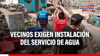 🔴🔵¡No pueden más con el calor Vecinos de Collique exigen instalación del servicio de agua [upl. by Vez]