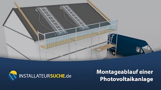 🇩🇪 Montageablauf einer Photovoltaikanlage [upl. by Linis]