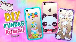 Como hacer FUNDAS CASERAS para CELULAR hechas a mano  Diy Kawaii  Tutorial paso a paso  Fabbi Lee [upl. by Avin791]