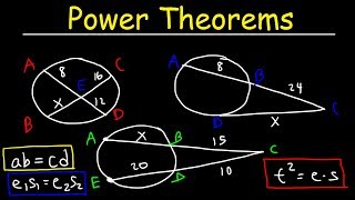 Power Theorems  Chords Secants amp Tangents  Circle Theorems  Geometry [upl. by Brooks]