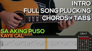 Kaye Cal  Sa Aking Puso Guitar Tutorial INTRO FULL SONG PLUCKING AND CHORDS  TABS [upl. by Schaeffer414]