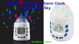 AURIOL Projection Alarm Clock With Starry Sky REVIEW [upl. by Ferri987]