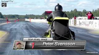 Peter Svensson runs the quickest Top Fuel Bike ET in the history of drag racing [upl. by Gentes]