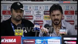 Conferenza di Mister Gattuso allOFI CRETA INCAZZATISSIMO [upl. by Huttan]