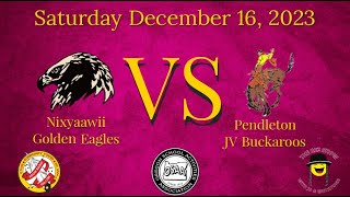 Nixyaawii Golden Eagles vs Pendleton JV Buckaroos Bouncn Cancer Varsity Girls [upl. by Nnywg385]