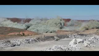 Blasting in Open pit mining Lithium [upl. by Alethia]