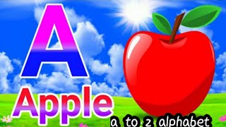 English alphabet for toddlers a for apple b for ball abc song a to z alphabet Ronu ki tv [upl. by Ammadis]