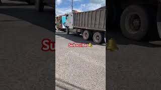 How skillful Jamaican truck drivers drive in Jamaica  jamaica shots viral [upl. by Tterrej]