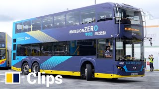 Hong Kong’s first electric doubledecker bus approved for trial run [upl. by Adnohs761]