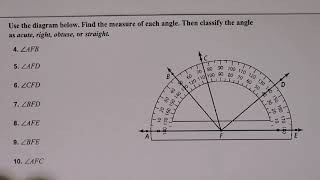 Find Angle Measures With a Protractor [upl. by Sherye958]