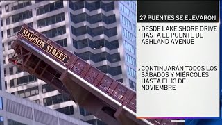 Inician levantamientos de puentes de Chicago por el otoño [upl. by Aitetel]