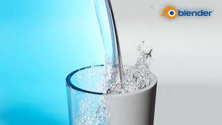 MAKE PRODUCT ANIMATION IN BLENDER  ”POURING WATER IN GLASS”  FLUID SIMULATION  TUTORIAL [upl. by Lipson912]