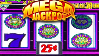 TRIPLE DOUBLE DIAMOND MEGA JACKPOT 💎 HIGH LIMIT 50 BETS ➜ TRIPLE TRIPLE TRIPLE [upl. by Eliath]