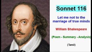 Shakespeares Sonnet 116  Let me not to the marriage of true minds Tamil Summary sonnet116Tamil [upl. by Sigler]