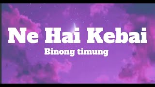 Ne hai Kebai  Karbi song lyrics  Binong timung [upl. by Yaeger434]