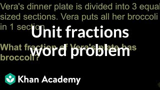 Identifying unit fractions word problem  Math  3rd grade  Khan Academy [upl. by Butterworth]