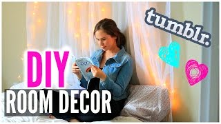 DIY ROOM DECOR Wall Art amp Headboard Tumblr Inspired [upl. by Dincolo106]