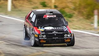 Lancia Delta HF Integrale 16V Gr A Battistolli amp Grjazin Show Jumps amp Donuts at RallyLegend 2023 [upl. by Nae]