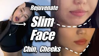 Lose Face Fat amp Double Chin Facelift Slim V Shape Sharp Jawline Face Yoga Massage 2in1 Routine [upl. by Yttisahc]