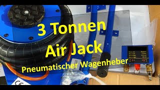 Reifenwechsel super einfach Air Jack 3 Tonnen pneumatischer Wagenheber unboxing  test am VW Passat [upl. by Sirromad]