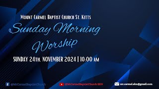 Mt Carmel Baptist  Morning Worship 241124  1000 am [upl. by Htennek]