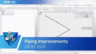 Piping Improvements  ZW3D 2024 Official [upl. by Ck58]