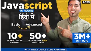 JavaScript Complete Tutorial in Hindi 🚀 Free Notes  Codes [upl. by Ahsined]