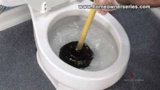 How to Fix a Toilet  Unclogging a Toilet  Plunger [upl. by Gallard]