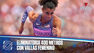 Highlights Atletismo Fase eliminatoria 400m con vallas para mujeres  Juegos Olímpicos París 2024 [upl. by Norbert]