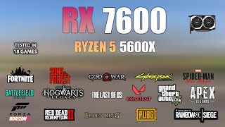 RX 7600  Test in 18 Games  RX 7600 Gaming [upl. by Melisa]