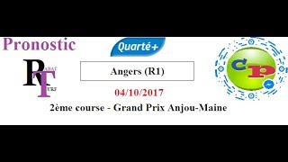 Rabaturf PronosticQuarté Angers R1Mercredi04102017 l [upl. by Ecidnac]
